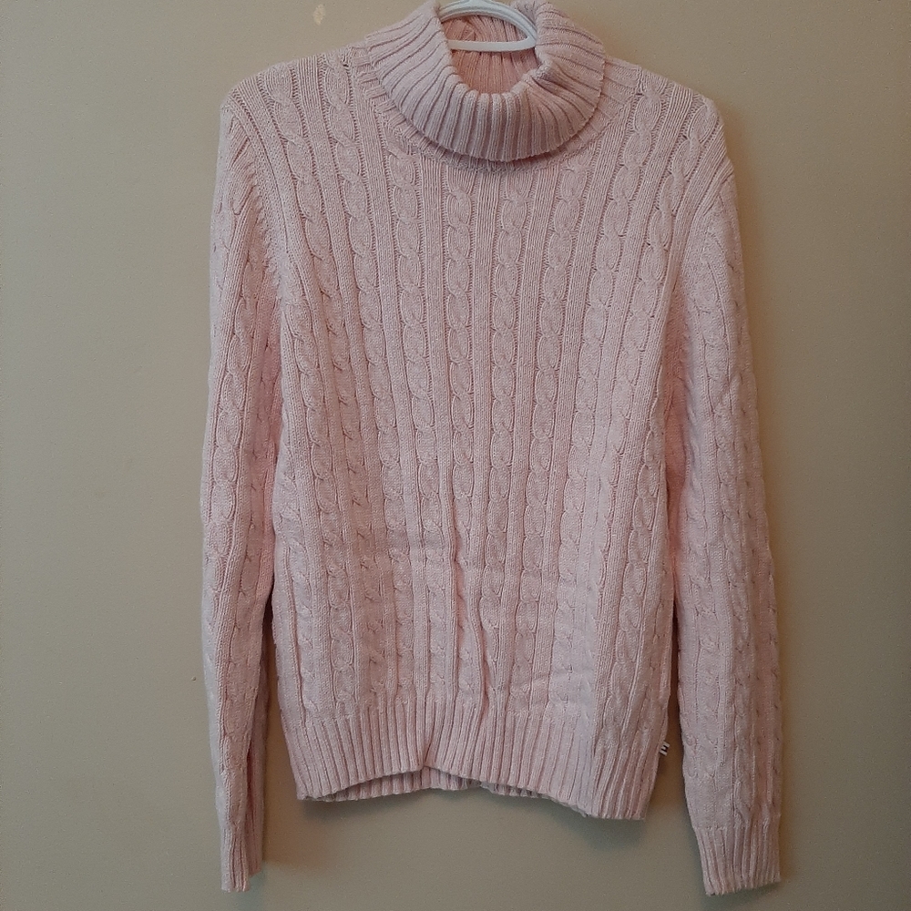 Pink TH Cableknit Sweater